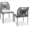 Best Choice Products Set of 2 Indoor/Outdoor Aluminum Woven Side Dining Chairs w/ All-Weather Rope